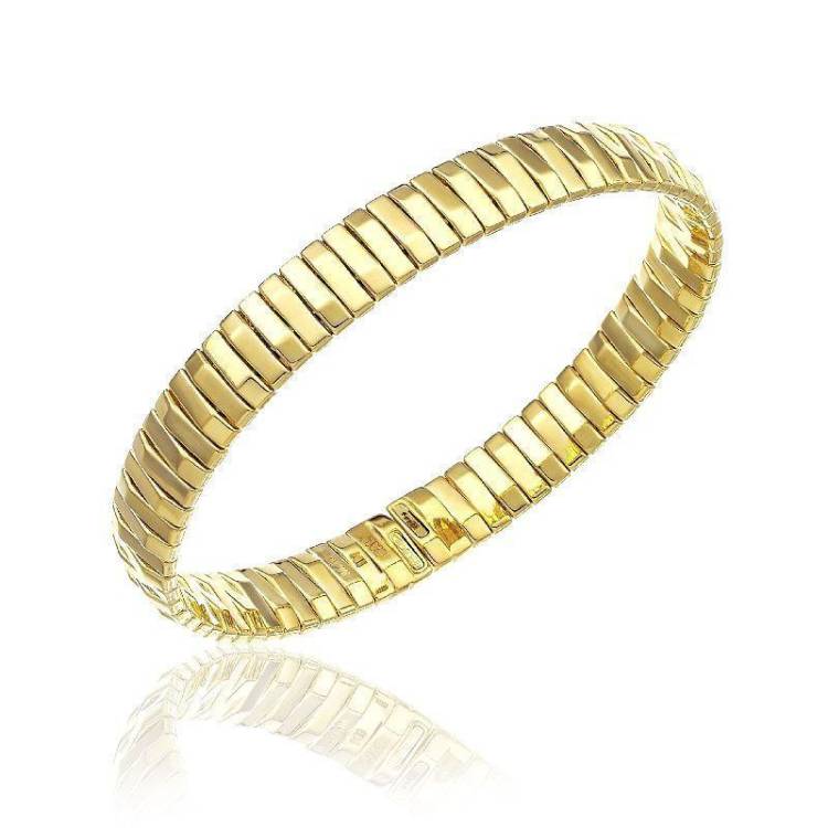 Chimento Armillas 18ct Yellow Gold Bar Bangle - M/L