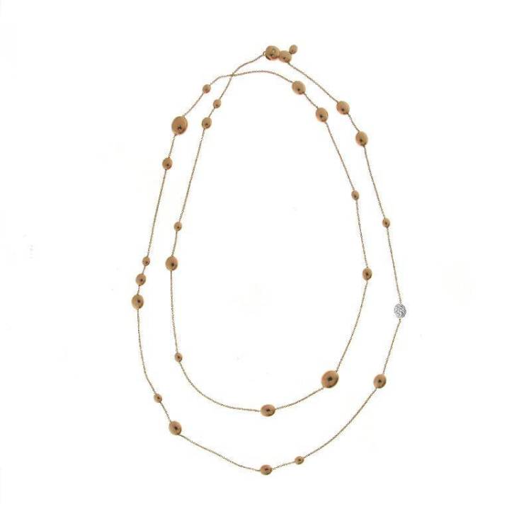 Chimento Armillas Acqua 18ct Rose Gold 0.25ct Diamond Droplets Necklace