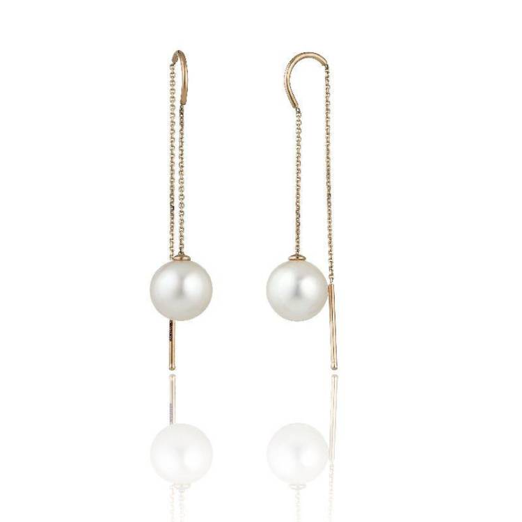Chimento Armillas Acqua 18ct Rose Gold Pearl Threader Earrings
