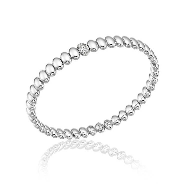 Chimento Armillas Acqua 18ct White Gold Diamond Drop Bracelet - L