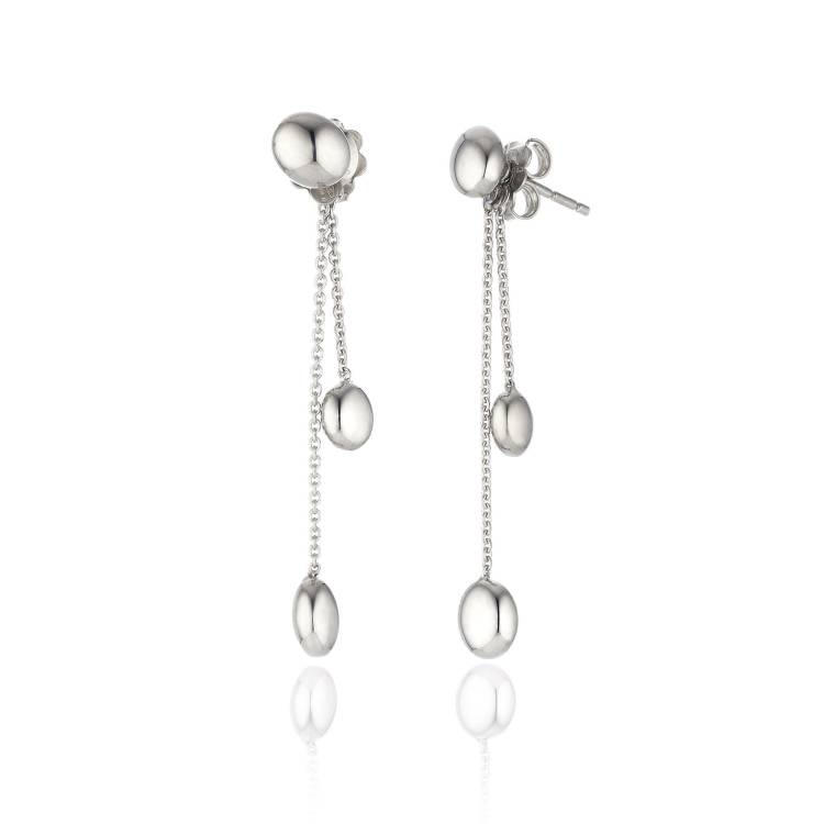 Chimento Armillas Acqua 18ct White Gold Double Drop Earrings