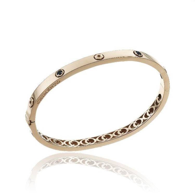 Chimento Armillas Be Mine 18ct Rose Gold 0.30ct Black Diamond Bangle - M