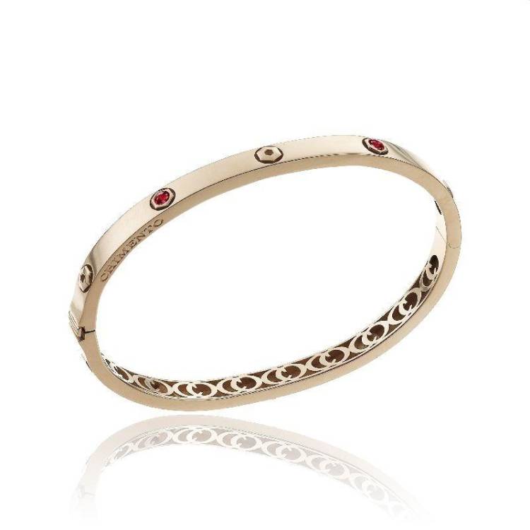 Chimento Armillas Be Mine 18ct Rose Gold 0.40ct Ruby Bangle - XS