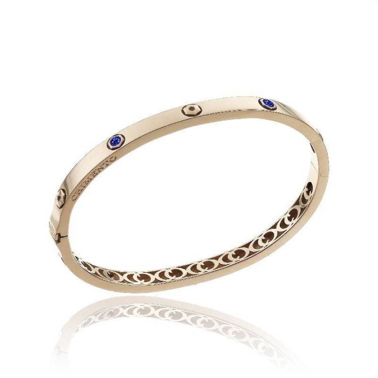 Chimento Armillas Be Mine 18ct Rose Gold 0.40ct Sapphire Bangle - M