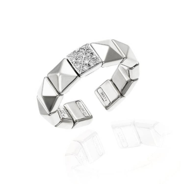 Chimento Armillas Pyramis 18ct White Gold Diamond Studs Ring