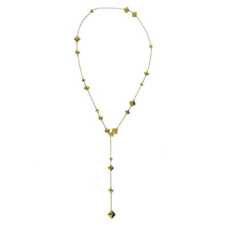 Chimento Armillas Pyramis 18ct Yellow Gold Diamond Studs Necklace