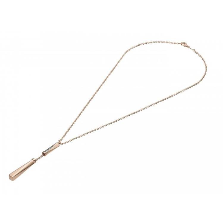 Chimento Bamboo Sipario 18ct Rose Gold 0.05ct Diamond Necklace