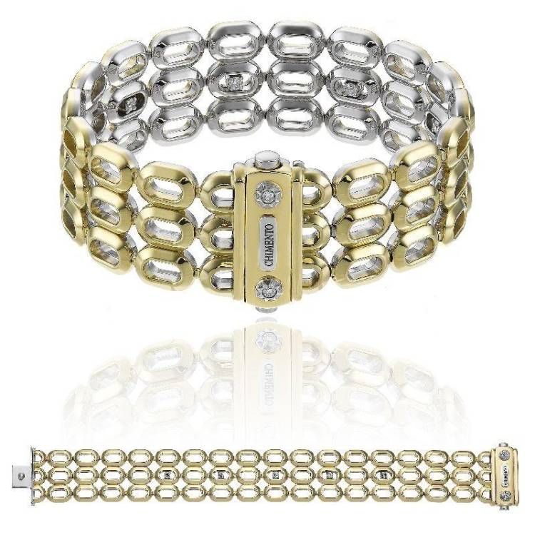 Chimento Optima 18ct Yellow and White Gold 0.51ct Diamond Reversible Bracelet - M