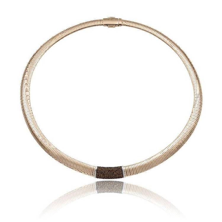 Chimento Stardust Pave 18ct Rose Gold 0.85ct Brown Diamond Necklace