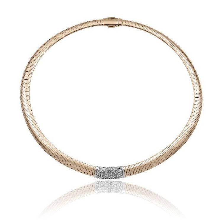 Chimento Stardust Pave 18ct Rose Gold 0.85ct Diamond Necklace