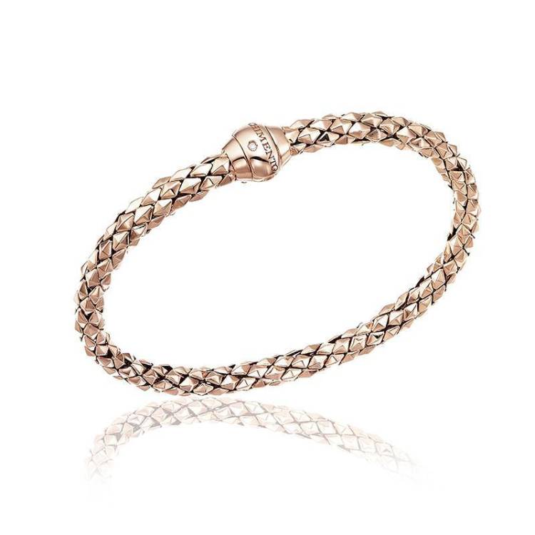 Chimento Stretch 18ct Rose Gold Diamond Bracelet - M