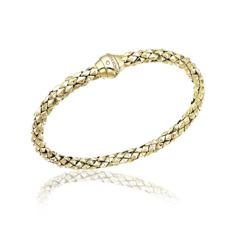 Chimento Stretch 18ct Yellow Gold Diamond Bracelet - L