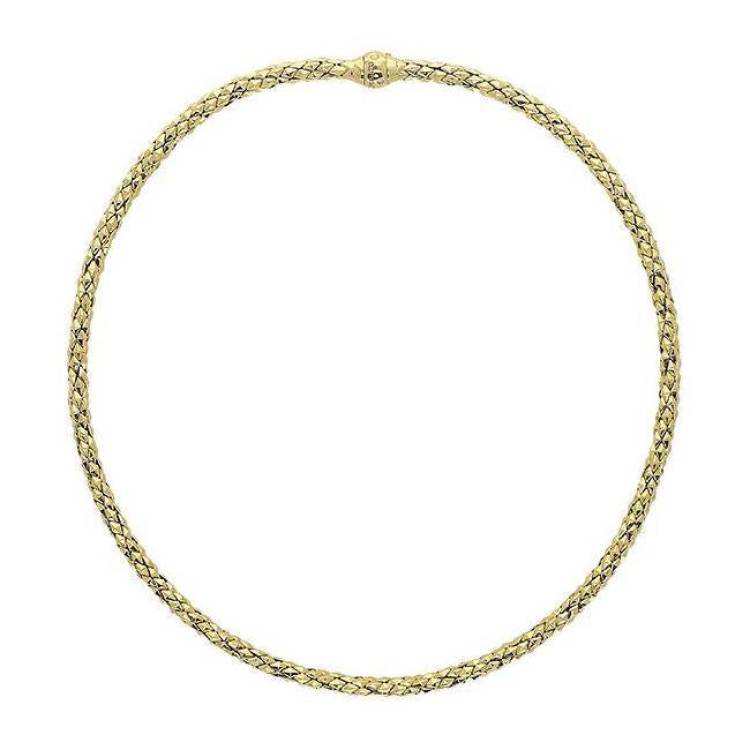 Chimento Stretch 18ct Yellow Gold Diamond Necklace - 42cm