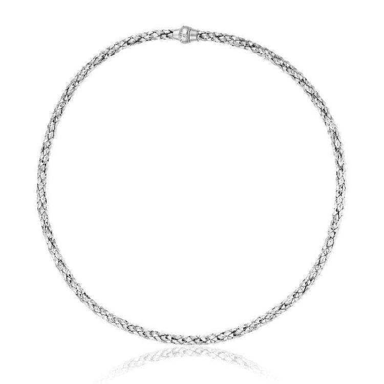 Chimento Stretch Classic 18ct White Gold Diamond Necklace - 42cm
