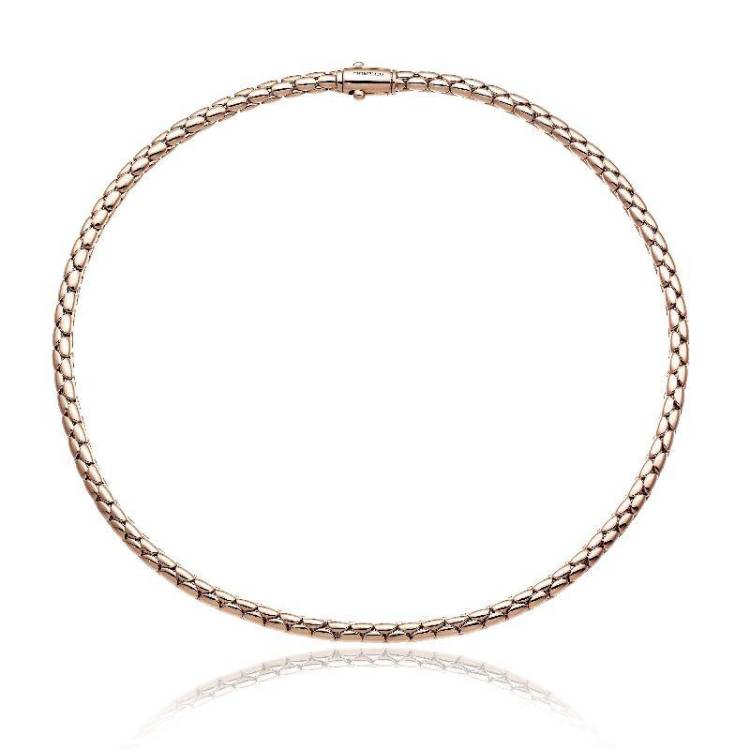 Chimento Stretch Spring 18ct Rose Gold Collarette Necklace - 42cm
