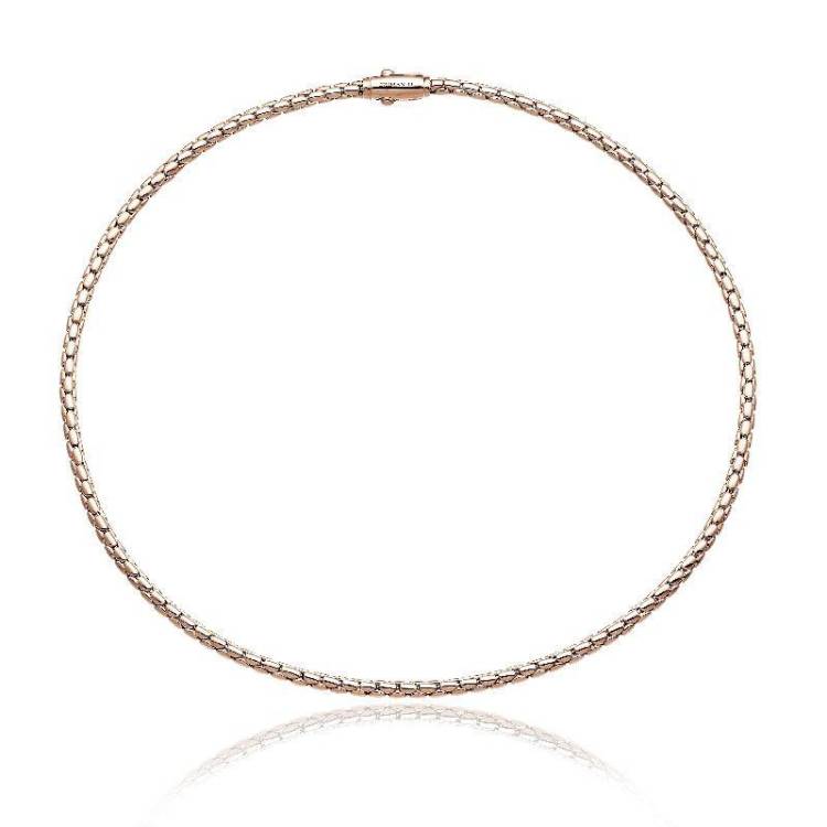 Chimento Stretch Spring 18ct Rose Gold Necklace - 45cm