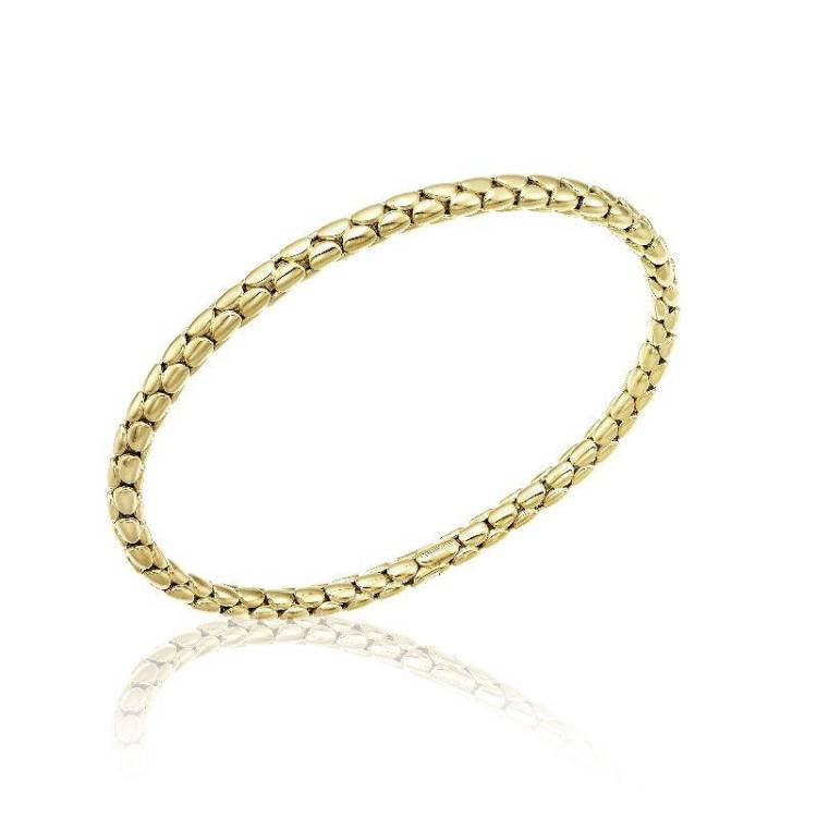 Chimento Stretch Spring 18ct Yellow Gold Bracelet - M