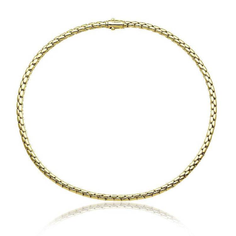 Chimento Stretch Spring 18ct Yellow Gold Collarette Necklace - 45cm