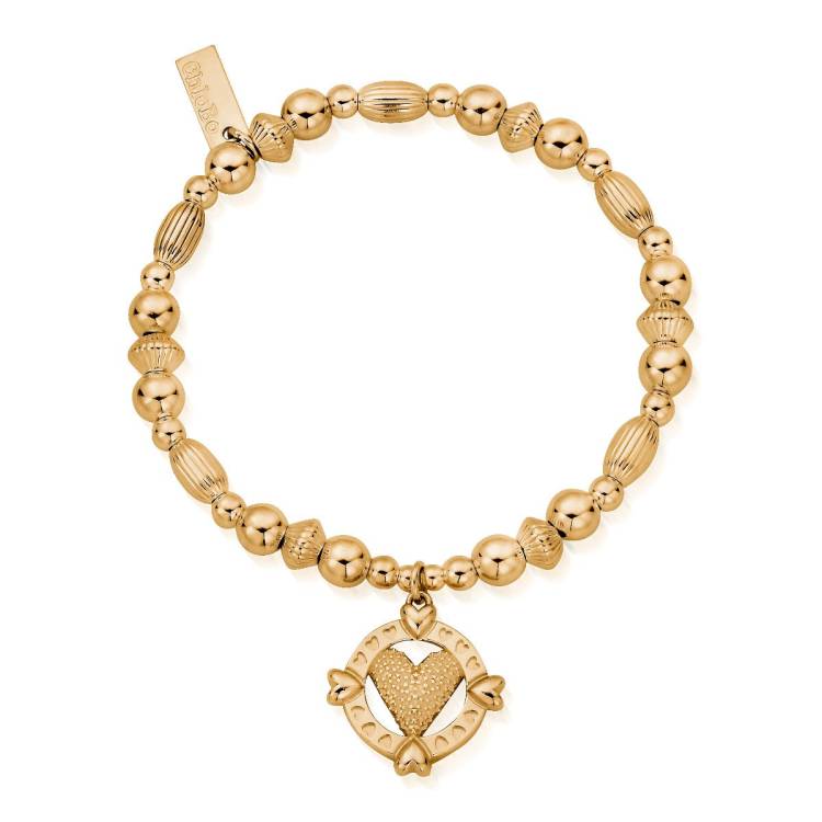 ChloBo Wandering Free Gold Plated Sterling Silver Follow Your Heart Bracelet - Gold