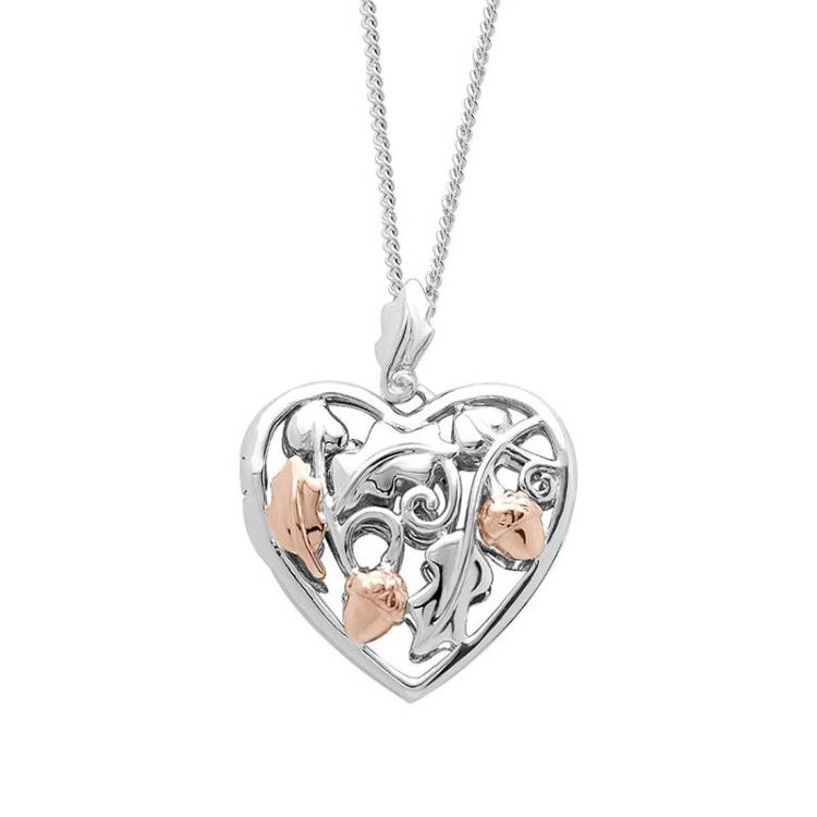 Clogau Royal Oak Sterling Silver Heart Locket - Silver