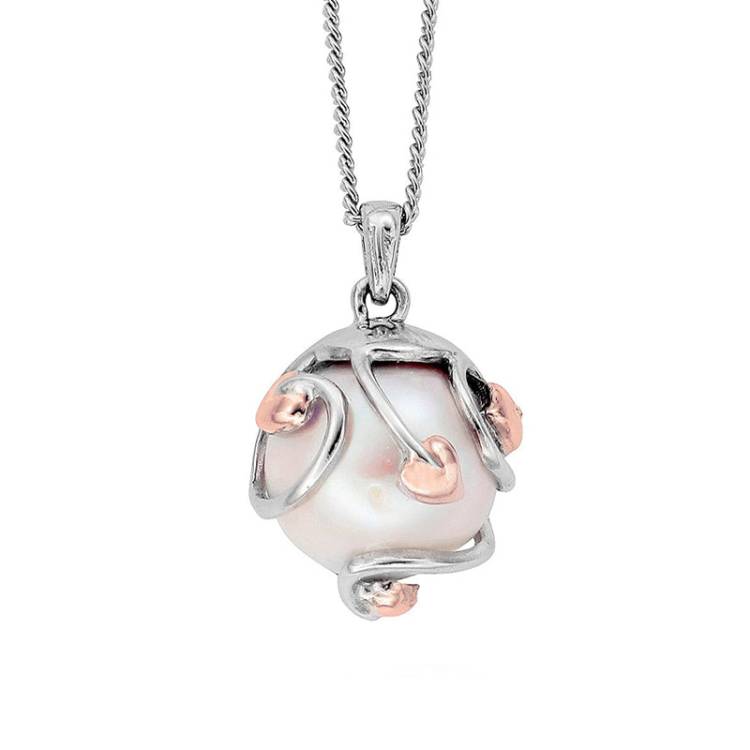 Clogau Tree of Life Sterling Silver Caged Pearl Necklace - Silver