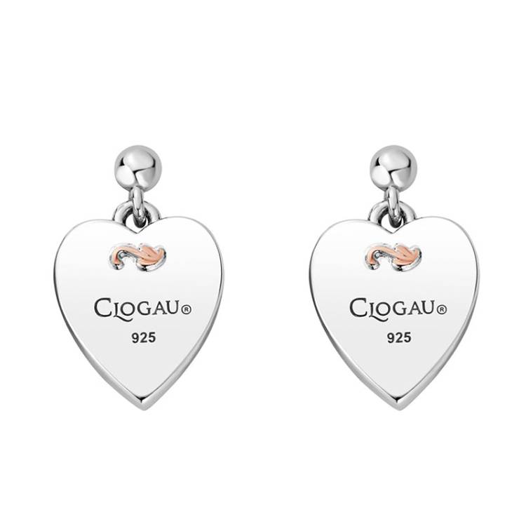 Clogau Tree of Life Sterling Silver Insignia Heart Stud Earrings