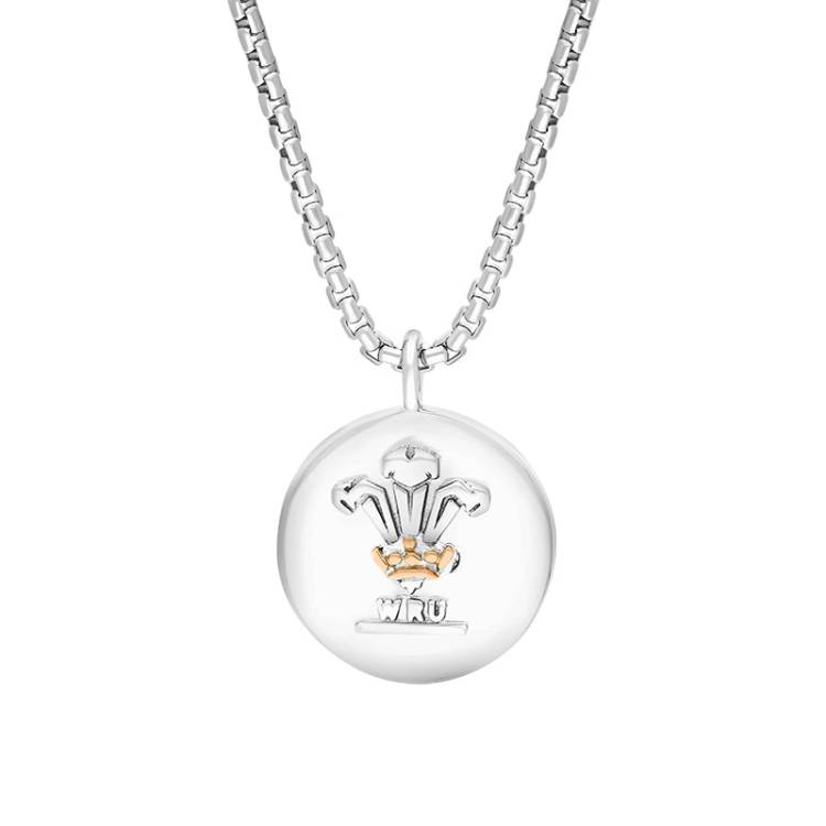 Clogau Welsh Rugby Union Welsh Dragon Sterling Silver Necklace