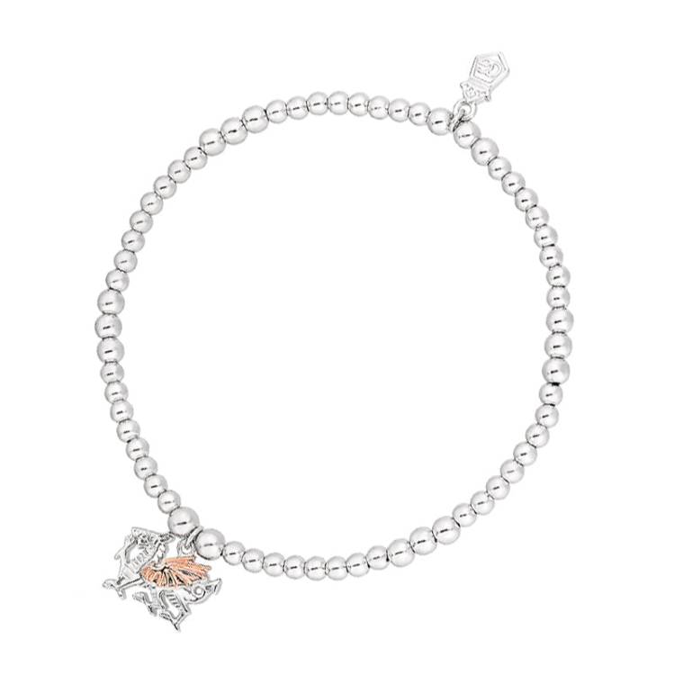 Clogau Affinity Sterling Silver Dragon Beaded Bracelet - 16.5-17.5cm