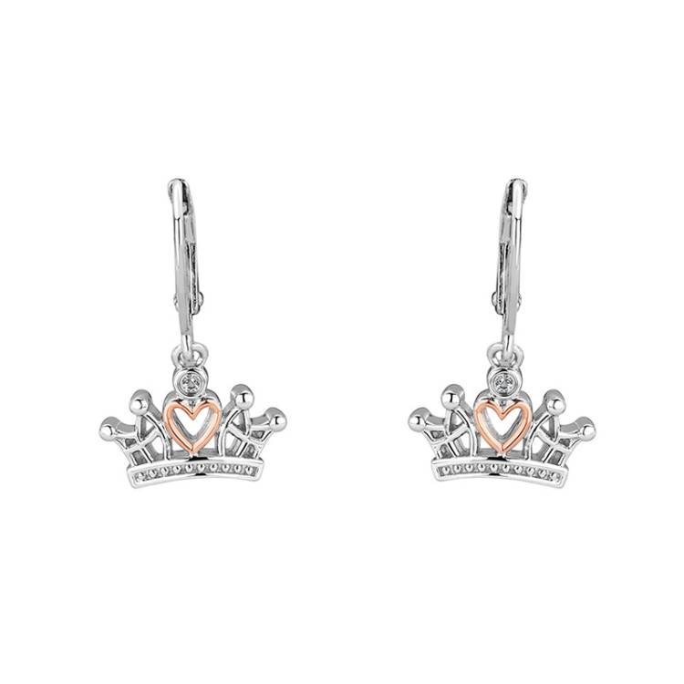 Clogau x Julien MacDonald Sterling Silver Crown Drop Earrings D - Silver