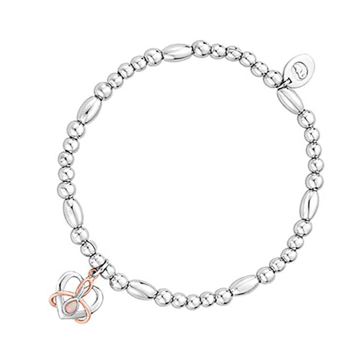 Clogau Affinity Dwynwen Sterling Silver Bead Bracelet - Silver