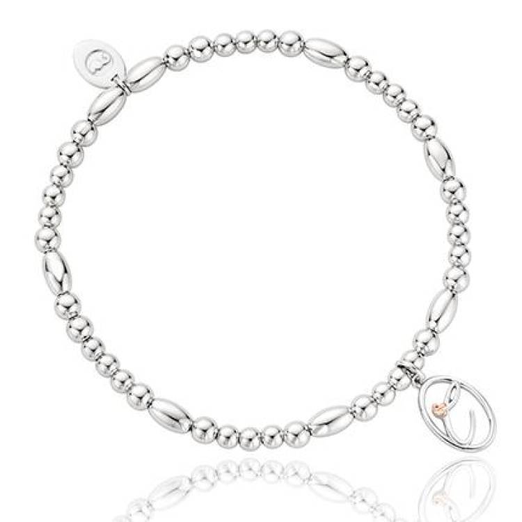 Clogau Affinity Tree Of Life Initials Letter C Sterling Silver Bead Bracelet D - Silver