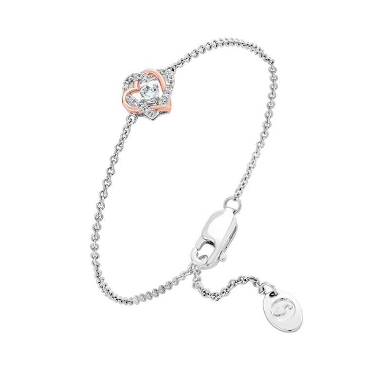 Clogau Always in my Heart Sterling Silver White Topaz Bracelet - Sterling Silver