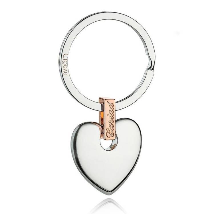 Clogau Cariad Silver and Gold Tone Keyring - Silver