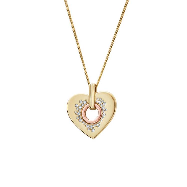 Clogau Cariad Sparkle 9ct Gold Diamond Pendant - Gold