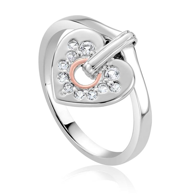 Clogau Cariad Sparkle Sterling Silver Ring D - S