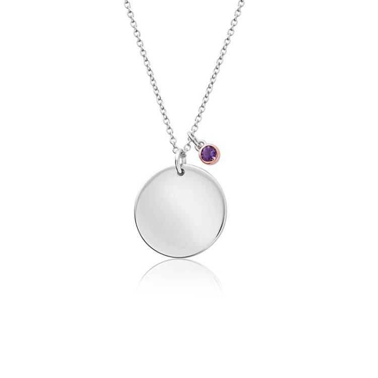 Clogau Celebration February Sterling Silver Birthstone Pendant D - Sterling Silver