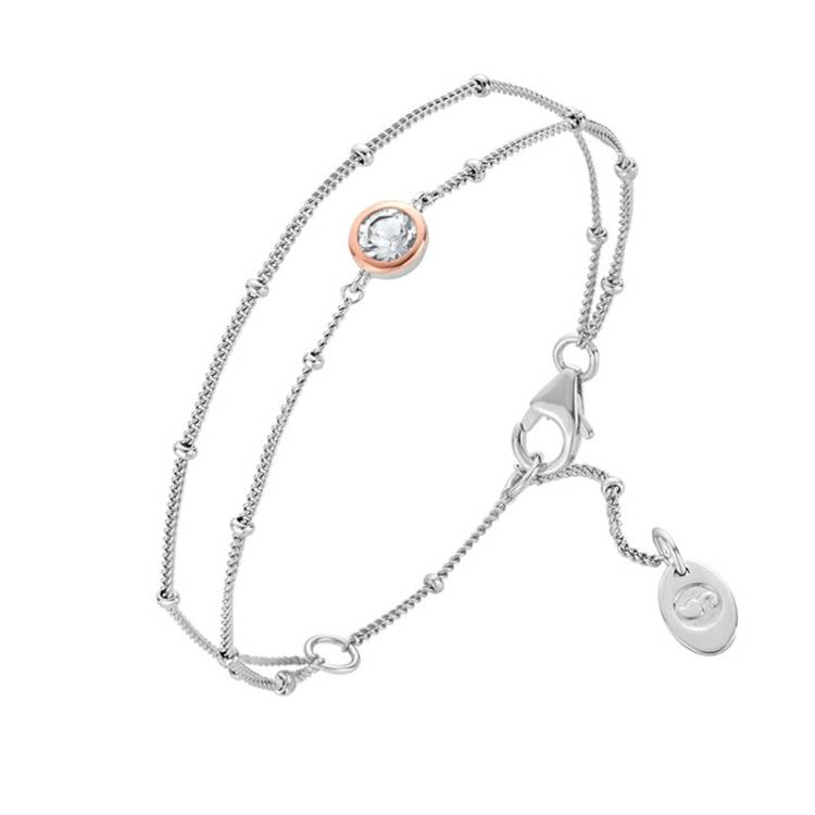 Clogau Celebration Sterling Silver Double Chain Bracelet - Sterling Silver