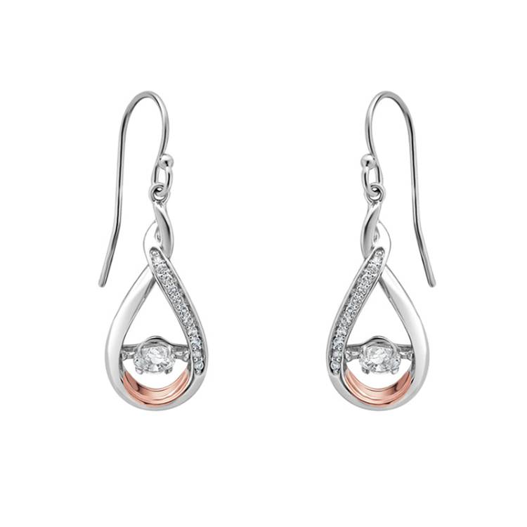 Clogau Eternity Dancing Sterling Silver White Topaz Earrings - Sterling Silver