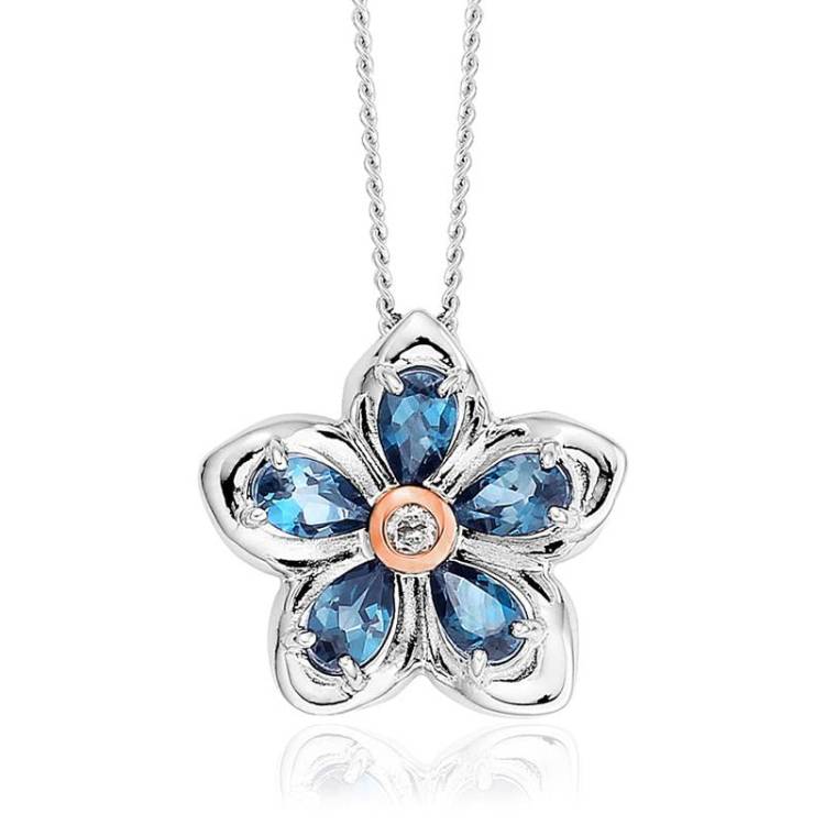 Clogau Forget Me Not Pendant Necklace - Silver