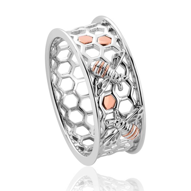 Clogau Honey Bee Sterling Silver Ring - O