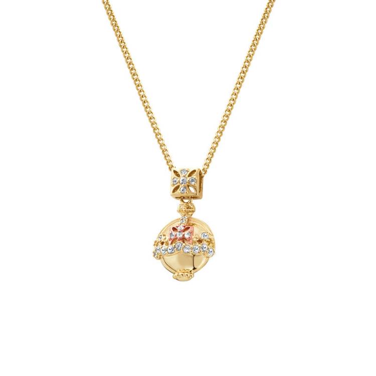 Clogau Royal Crown 9ct Gold Genuine Zircon Pendant D - Gold