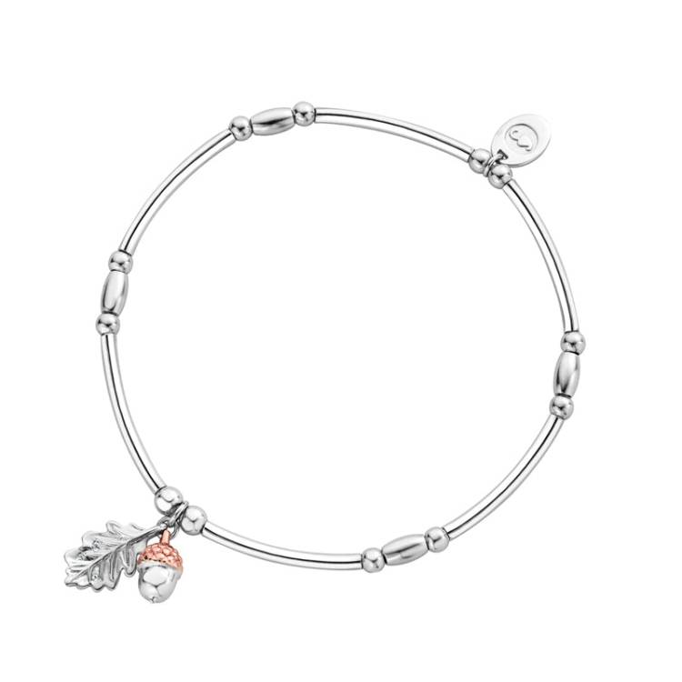 Clogau Royal Oak Leaf Affinity Sterling Silver Bead Bracelet - Sterling Silver