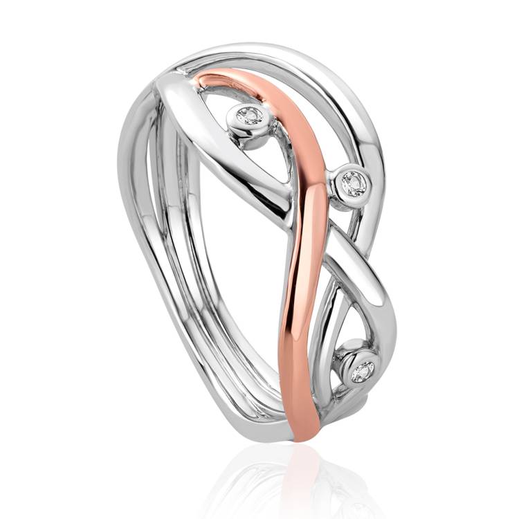 Clogau Swallow Falls Sterling Silver Ring - O