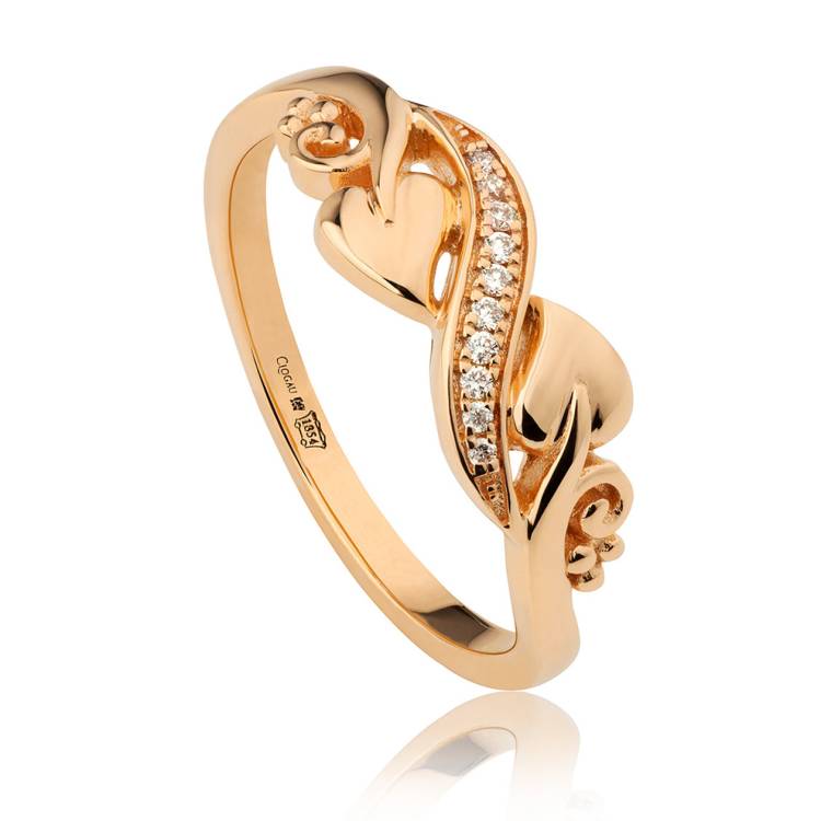 Clogau Tree of Life 1854 18ct Yellow Gold Diamond Ring - O
