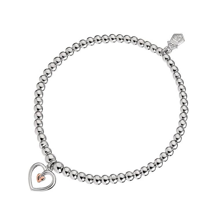 Clogau Tree of Life Heart Affinity Sterling Silver Beaded Bracelet - Silver