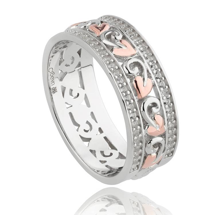 Clogau Tree of Life Sterling Silver Bar Wide Ring - S