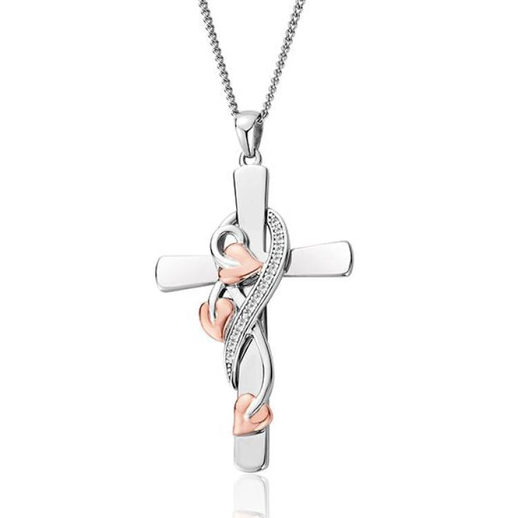 Clogau Tree of Life Sterling Silver Cross Vine Pendant