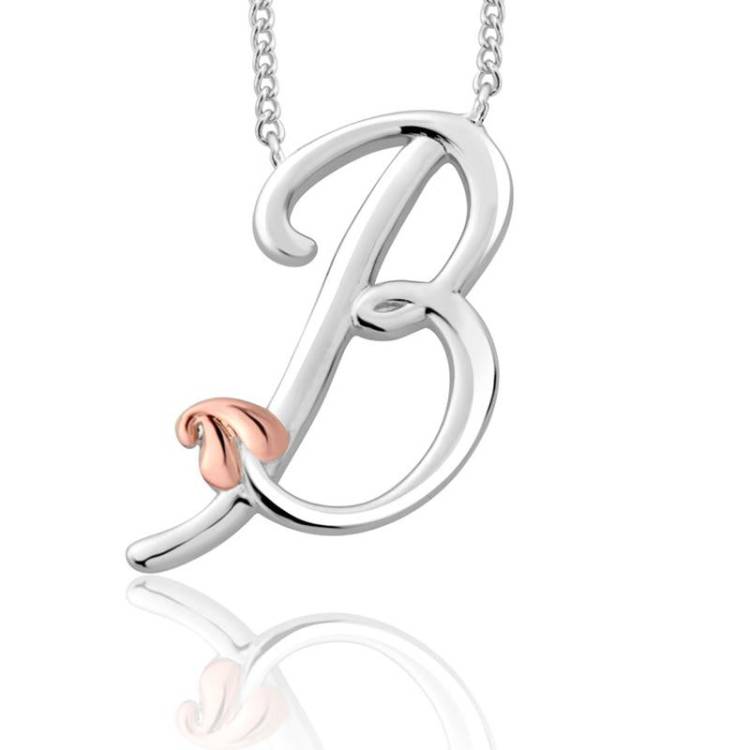 Clogau Tree of Life Sterling Silver Initials Letter B Necklace