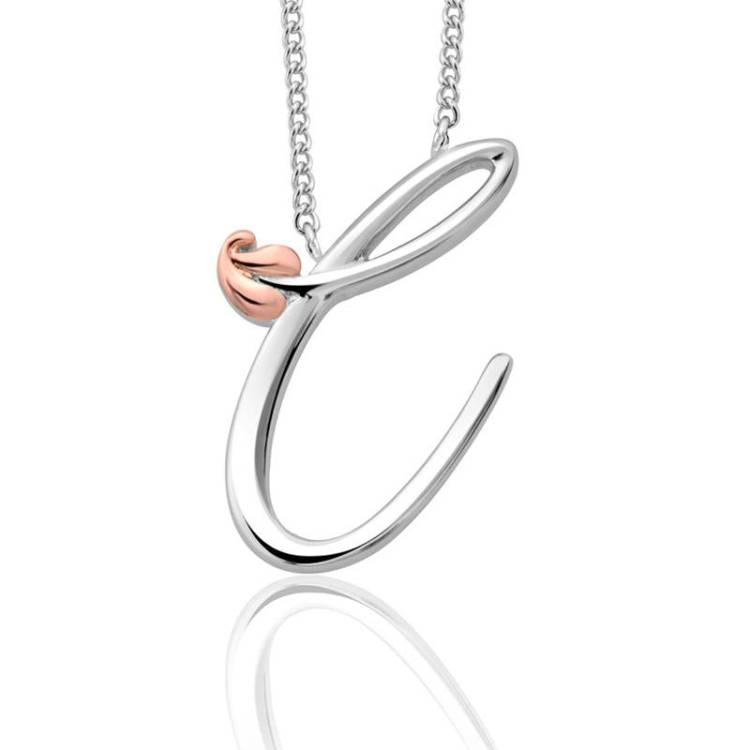 Clogau Tree of Life Sterling Silver Initials Letter C Necklace