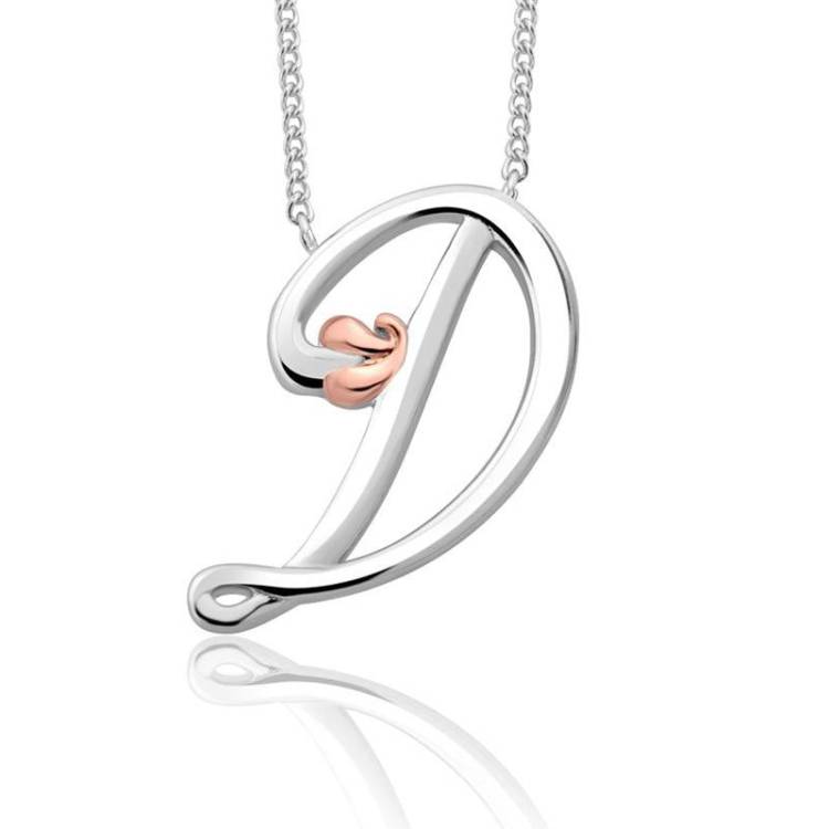 Clogau Tree of Life Sterling Silver Initials Letter D Necklace